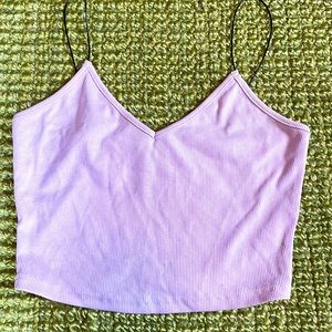 Purple spaghetti strap tank top